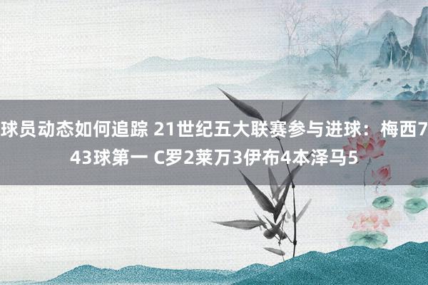 球员动态如何追踪 21世纪五大联赛参与进球：梅西743球第一 C罗2莱万3伊布4本泽马5