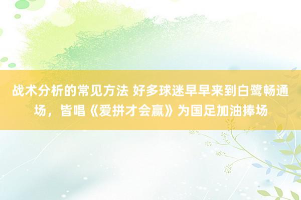 战术分析的常见方法 好多球迷早早来到白鹭畅通场，皆唱《爱拼才会赢》为国足加油捧场