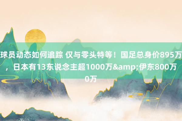 球员动态如何追踪 仅与零头特等！国足总身价895万，日本有13东说念主超1000万&伊东800万