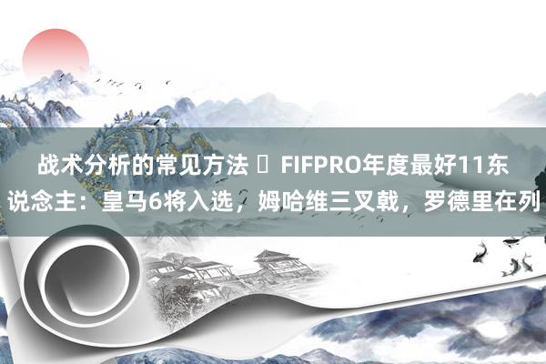 战术分析的常见方法 ⭐FIFPRO年度最好11东说念主：皇马6将入选，姆哈维三叉戟，罗德里在列