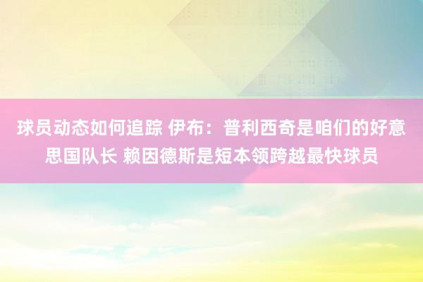 球员动态如何追踪 伊布：普利西奇是咱们的好意思国队长 赖因德斯是短本领跨越最快球员