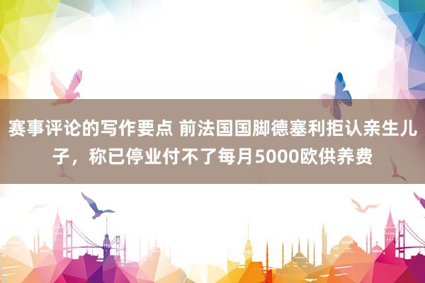 赛事评论的写作要点 前法国国脚德塞利拒认亲生儿子，称已停业付不了每月5000欧供养费