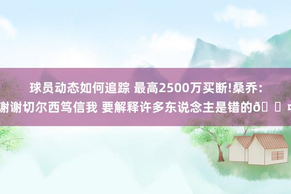 球员动态如何追踪 最高2500万买断!桑乔：谢谢切尔西笃信我 要解释许多东说念主是错的😤