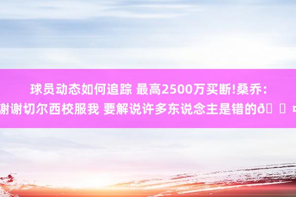 球员动态如何追踪 最高2500万买断!桑乔：谢谢切尔西校服我 要解说许多东说念主是错的😤