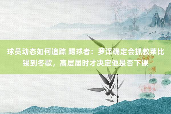 球员动态如何追踪 踢球者：罗泽确定会抓教莱比锡到冬歇，高层届时才决定他是否下课