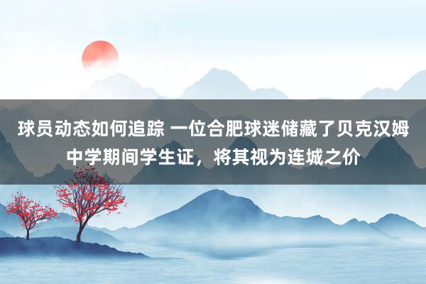 球员动态如何追踪 一位合肥球迷储藏了贝克汉姆中学期间学生证，将其视为连城之价