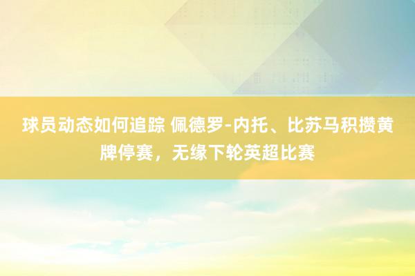 球员动态如何追踪 佩德罗-内托、比苏马积攒黄牌停赛，无缘下轮英超比赛