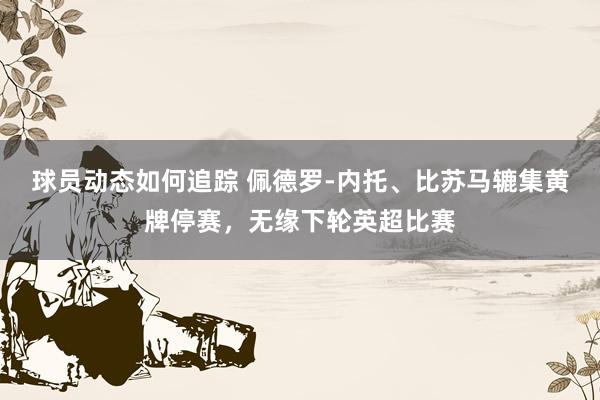 球员动态如何追踪 佩德罗-内托、比苏马辘集黄牌停赛，无缘下轮英超比赛