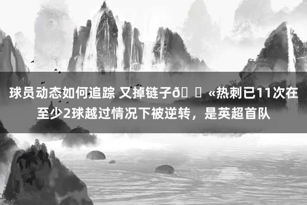 球员动态如何追踪 又掉链子😫热刺已11次在至少2球越过情况下被逆转，是英超首队