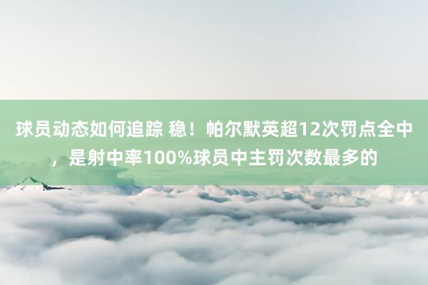 球员动态如何追踪 稳！帕尔默英超12次罚点全中，是射中率100%球员中主罚次数最多的