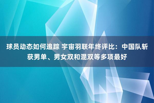 球员动态如何追踪 宇宙羽联年终评比：中国队斩获男单、男女双和混双等多项最好